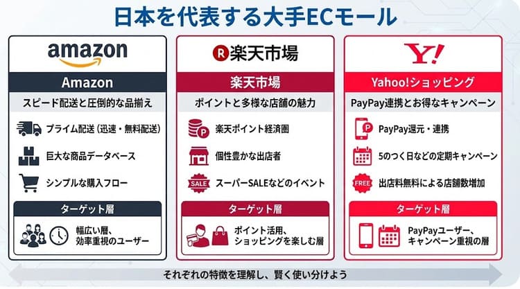 モール型ECとは？日本を代表する大手ECモール
