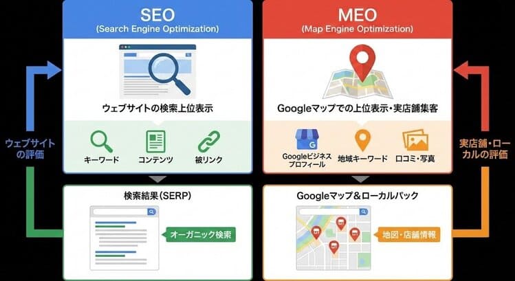 SEOとMEOの違いは？