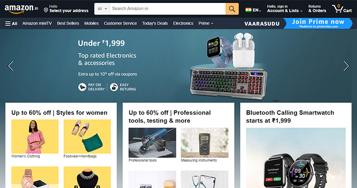 【インド】 アマゾン・インディア（Amazon.india）