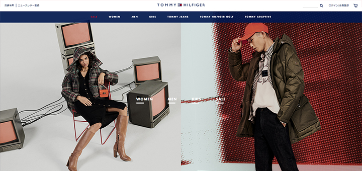 【ファッションECサイト】TOMMY HILFIGERのトップ画像