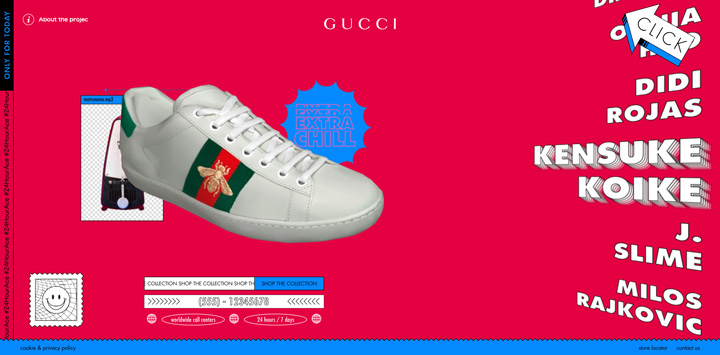 3Dデザインを使用したGUCCIのトップ画像