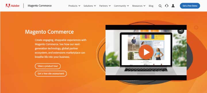 Magento（マジェント）のトップ画像